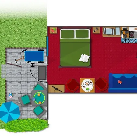 Grosser Gartenbungalow Nr 3 Mit Terrasse - Strandvogtei Sellin Extérieur photo